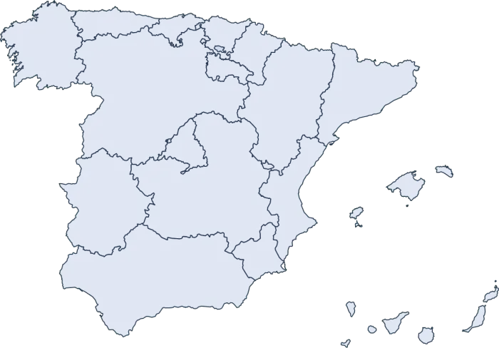Mapa Hiszpanii z naszymi miastami